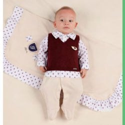 Saída de Maternidade Fofinho Baby Chic Bege 3 Peças Saída de Maternidade Fofinho Baby Chic Bege 3 Peças