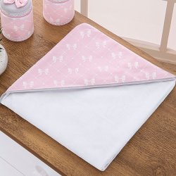 Toalha de Banho Ursa Mel Rosa com Capuz Toalha de Banho Ursa Mel Rosa com Capuz