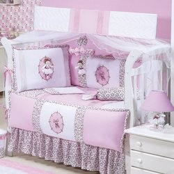 Kit de Berço Bailarina Rosa Americano com Mosquiteiro 100% algodão Kit de Berço Bailarina Rosa Americano com Mosquiteiro 100% algodão