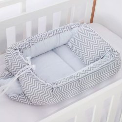 Ninho para Bebê Chevron Cinza 2 Peças Ninho para Bebê Chevron Cinza 2 Peças