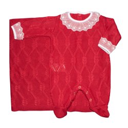 Saída de Maternidade Tricot Chic Vermelha 2 Peças Saída de Maternidade Tricot Chic Vermelha 2 Peças