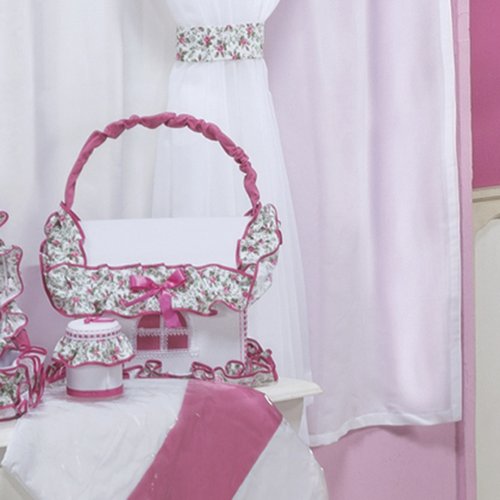 Farmacinha Casinha Para Quarto de Bebê Menina Rosinha Floral - Rosa