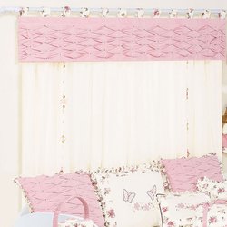 Cortina Para Quarto de Bebê Menina Fleur Rosé 2,00M Palha Cortina Para Quarto de Bebê Menina Fleur Rosé 2,00M Palha