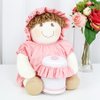 Boneca Porta Cotonete Enfeite decorativo Para Quarto de Bebê Menina Fleur Rosé