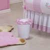 Lixeira Para Quarto de Bebê Menina Ursinha CupCake Branco - Rosa