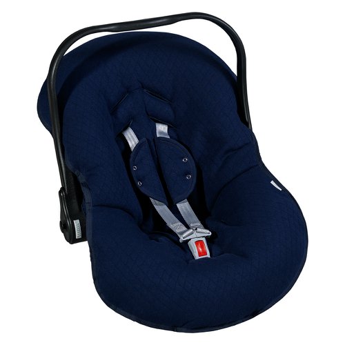 Capa de Bebê Conforto Matelado Azul Marinho 3 Peças