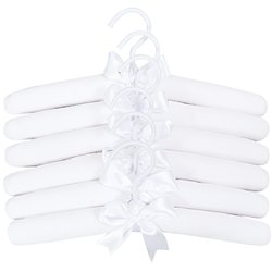 Kit Cabide Forrado Luxo Para Enxoval Bebê Menina ou Menino Branco 6 Peças Kit Cabide Forrado Luxo Para Enxoval Bebê Menina ou Menino Branco 6 Peças