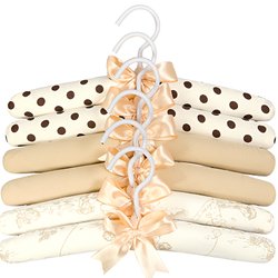 Kit Cabide Forrado Luxo Para Enxoval Bebê Menina ou Menino Palha 6 Peças Kit Cabide Forrado Luxo Para Enxoval Bebê Menina ou Menino Palha 6 Peças