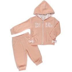 Conjunto Infantil Jaqueta e Calça Salmão Plush Essencial Enxovais