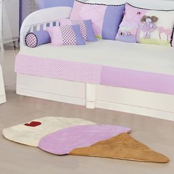 Tapete de Quarto Enxoval Bebê Menina Pelúcia Barraca de Doces Sorvete Tapete de Quarto Enxoval Bebê Menina Pelúcia Barraca de Doces Sorvete