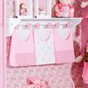 Porta Fraldas Para Varão Enxoval para Quarto de Bebê Menina Botões Rosa