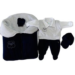 Saída de Maternidade Plush Luca 5 Peças Azul Marinho - PP Saída de Maternidade Plush Luca 5 Peças Azul Marinho - PP