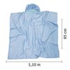 Cobertor de Bebê Mami Bichus Azul com Capuz