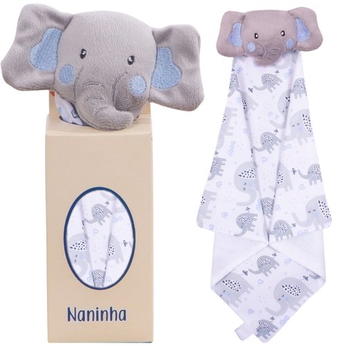Naninha para Bebê Elefantinho Azul