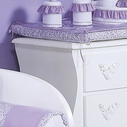 Trocador de Bebê Menina Butterfly Plastificado Lilás Floral Trocador de Bebê Menina Butterfly Plastificado Lilás Floral