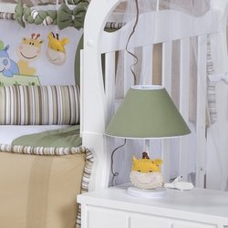 Abajur Para Quarto de Bebê Turminha da Floresta Verde Abajur Para Quarto de Bebê Turminha da Floresta Verde