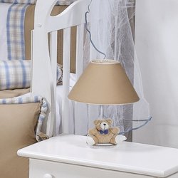 Abajur Para Quarto de Bebê Menino Príncipe Urso Bege Abajur Para Quarto de Bebê Menino Príncipe Urso Bege