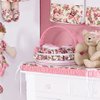 Abajur - Cesta - Jogo de Potes Para Quarto de Bebê Menina Princess Rosa - Floral