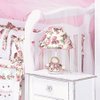 Abajur - Cesta - Jogo de Potes Para Quarto de Bebê Menina Princess Rosa - Floral