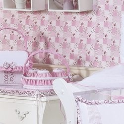 Cesta Decorada Bailarina Branco - Rosa Enxoval Bebê Menina Cesta Decorada Bailarina Branco - Rosa Enxoval Bebê Menina