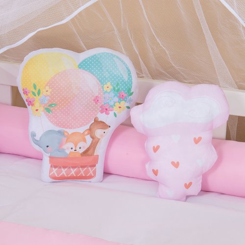 Kit Almofadas Decorativas Infantil Animais Rosa