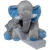 Almofada Elefante de Pelúcia 50cm + Naninha Azul