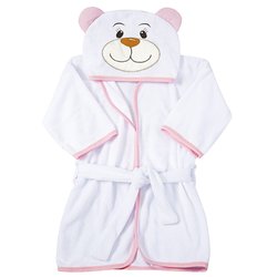Roupão Felpudo com Capuz Urso Rosa Menina Roupão Felpudo com Capuz Urso Rosa Menina