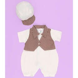 Macacão Curto de Bebê Menino Ninos Palha - Listrado 2 Peças Macacão Curto de Bebê Menino Ninos Palha - Listrado 2 Peças