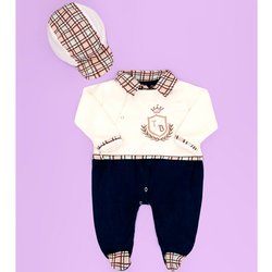 Conjunto de Bebê Macacão Mais Casaco e Boné Pequeno Príncipe Azul Conjunto de Bebê Macacão Mais Casaco e Boné Pequeno Príncipe Azul