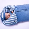 Saída de Maternidade Leãozinho Azul Plush 4 Peças