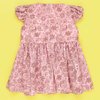 Vestido Doçura Rosa - Marrom com Calcinha Bebê Menina 02 Peças