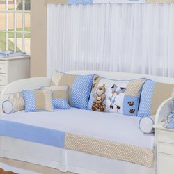 Kit Cama Babá Papai Urso Azul 10 Peças Kit Cama Babá Papai Urso Azul 10 Peças