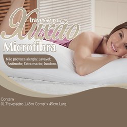Travesseiro de Corpo Xuxão Microfibra Travesseiro de Corpo Xuxão Microfibra