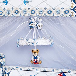 Móbile Para Berço de Bebê Menino Marinheiro Azul Móbile Para Berço de Bebê Menino Marinheiro Azul