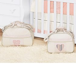 Conjunto de Bolsas Maternidade Paixão Bege 2 Peças Conjunto de Bolsas Maternidade Paixão Bege 2 Peças