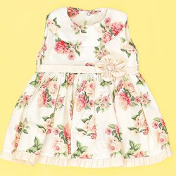 Vestido Infantil Boneca Floral Palha Vestido Infantil Boneca Floral Palha