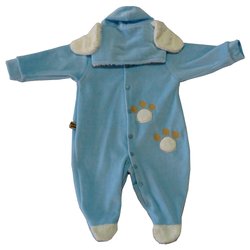 Macacão Manga Longa Plush Fofinho Azul Com Capuz Macacão Manga Longa Plush Fofinho Azul Com Capuz