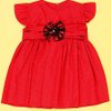Vestido Glamour Poá Vermelho Bebê Menina