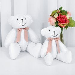 Ursinho Belle Rosé Enfeite Decorativo Para Quarto de Bebê Menina Branco Ursinho Belle Rosé Enfeite Decorativo Para Quarto de Bebê Menina Branco