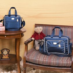 Conjunto de Bolsas Maternidade Glamour Azul Marinho 2 Peças Conjunto de Bolsas Maternidade Glamour Azul Marinho 2 Peças