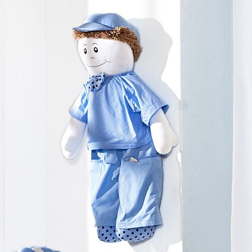 Porta Fraldas Boneco Enxoval para Quarto de Bebê Menino Ursinho Azul