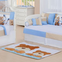 Tapete de Quarto Bebê Menino Pelúcia Papai urso Tapete de Quarto Bebê Menino Pelúcia Papai urso