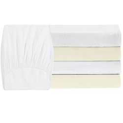 Lençol Queen Plaza Percal 400 Fios 100% Algodão Branco e Palha Lençol Queen Plaza Percal 400 Fios 100% Algodão Branco e Palha
