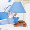 Abajur - Cesta - Jogo de Potes Urso Teddy Azul Quarto de Bebê Menino