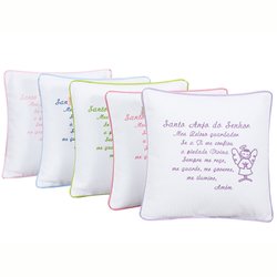 Enfeite Decorativo em Piquet Oração Santo Anjo Cores Diversas Enfeite Decorativo em Piquet Oração Santo Anjo Cores Diversas