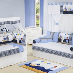 Quarto Completo Para Bebê Menino Urso Marinheiro Branco - Azul Quarto Completo Para Bebê Menino Urso Marinheiro Branco - Azul
