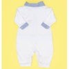 Macacão de Bebê Menino Esporte Branco com Azul Manga Longa
