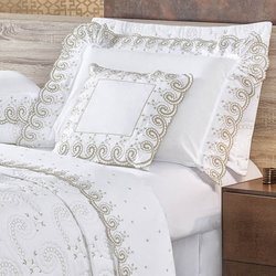 Jogo de Cama Queen Mistral Branco Percal 200 Fios 4 Peças Jogo de Cama Queen Mistral Branco Percal 200 Fios 4 Peças
