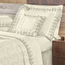 Jogo de Cama King Mistral Palha Percal 200 Fios 4 Peças Jogo de Cama King Mistral Palha Percal 200 Fios 4 Peças