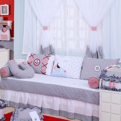 Kit Cama Babá Marinheiro Ursinho 6 Peças Bebê Menino 100% Algodão Kit Cama Babá Marinheiro Ursinho 6 Peças Bebê Menino 100% Algodão